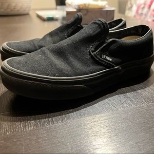 Vans all black kids size 3